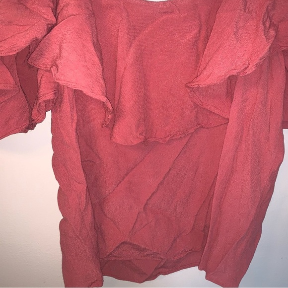 Misa Los Angeles Marina Cold Shoulder Ruffle Top XS - Picture 8 of 8